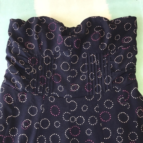 American Eagle Dotted Circle Print Strapless Mini Dress - Picture 3 of 12